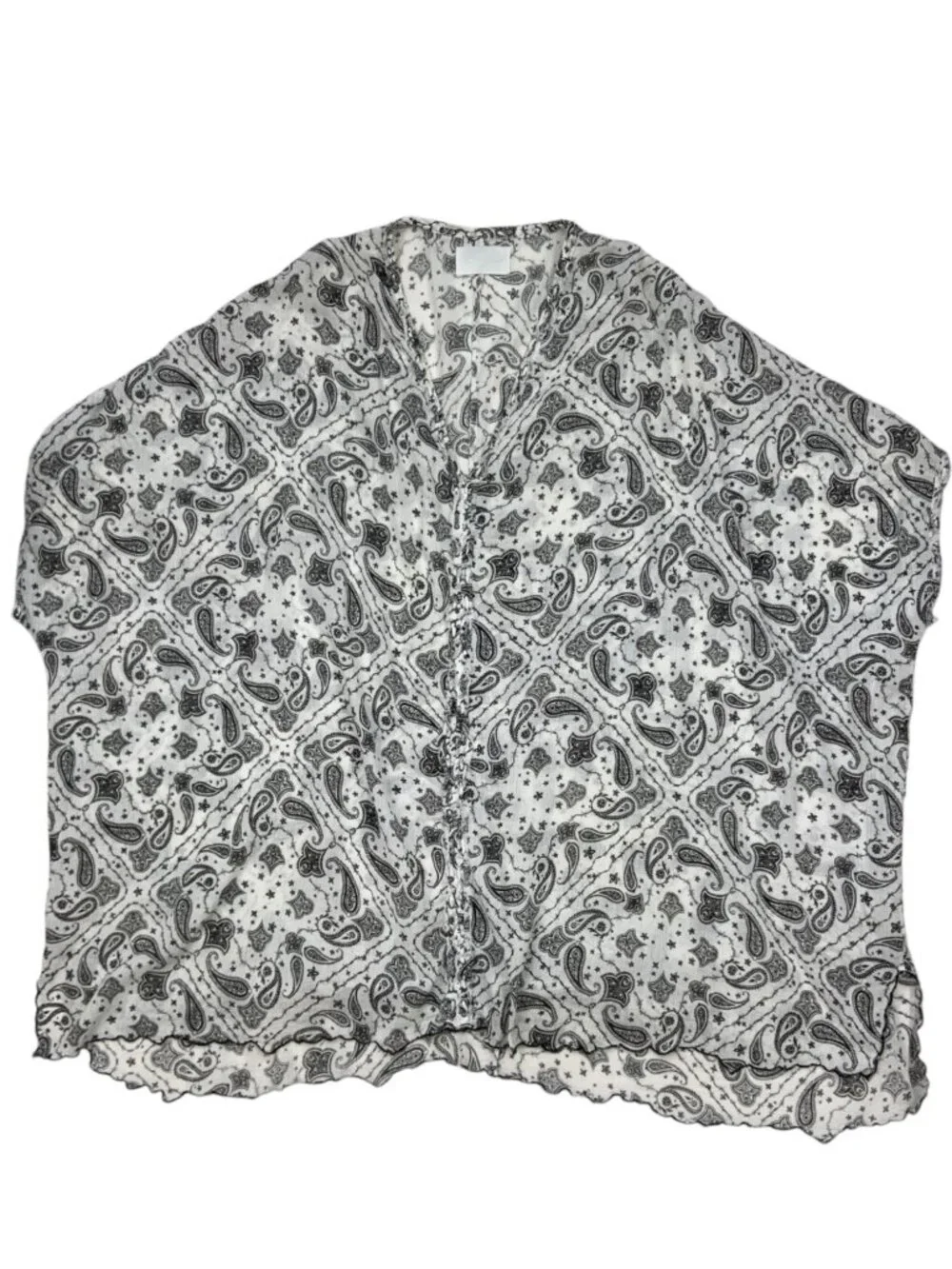 Zadig & Voltaire Raba Print Tunic Dress Swim Cover Up M Paisley Oversized